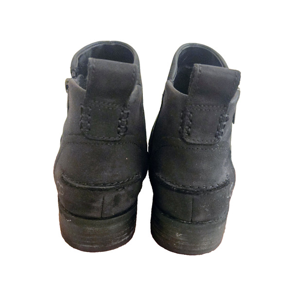 UGG Aureo II Waterproof Suede Side Zip Ankle Boot Black Size 8 - Picture 4 of 9